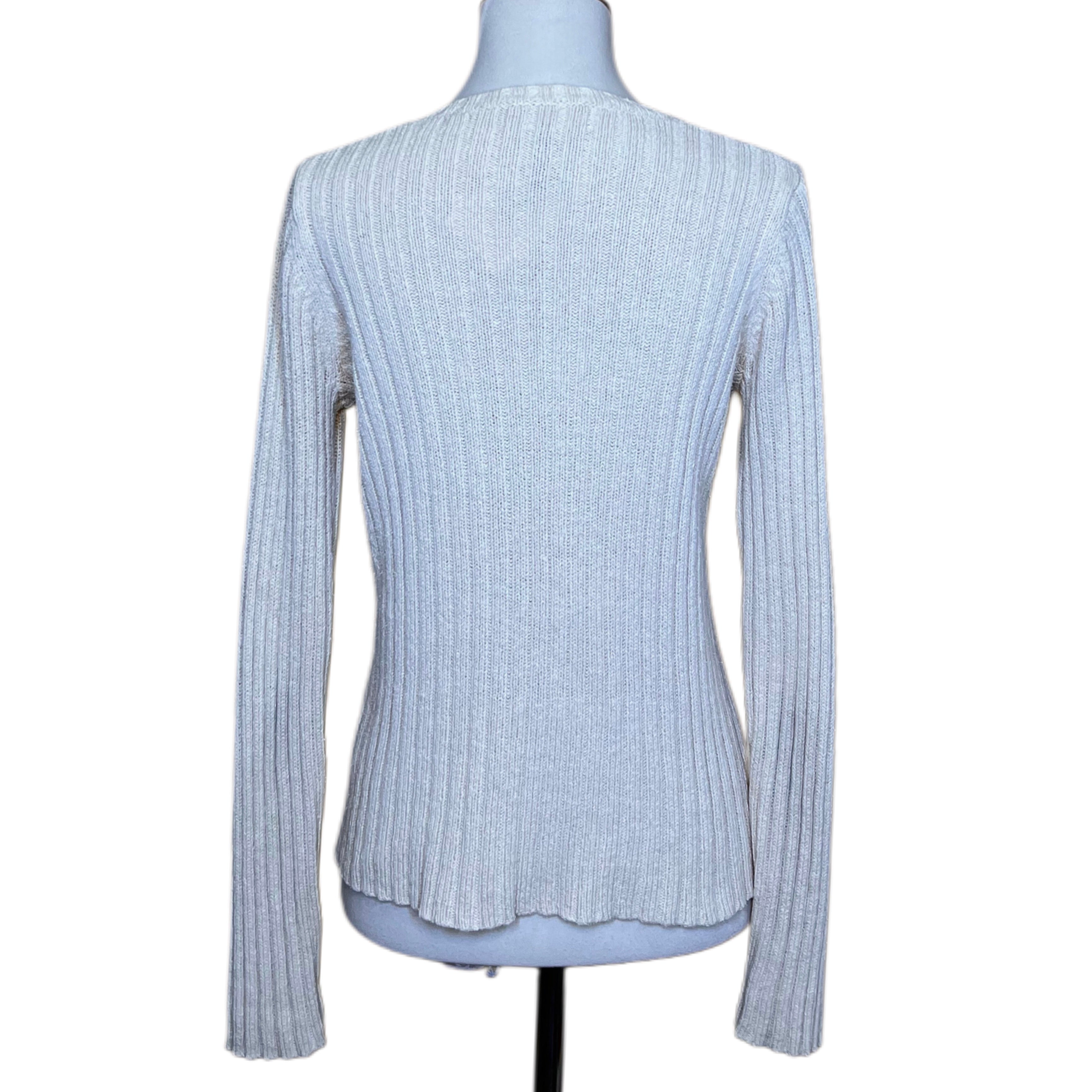 Ralph Lauren Tan Sweater with Lace Up, 1990s, 38” Bust, as is