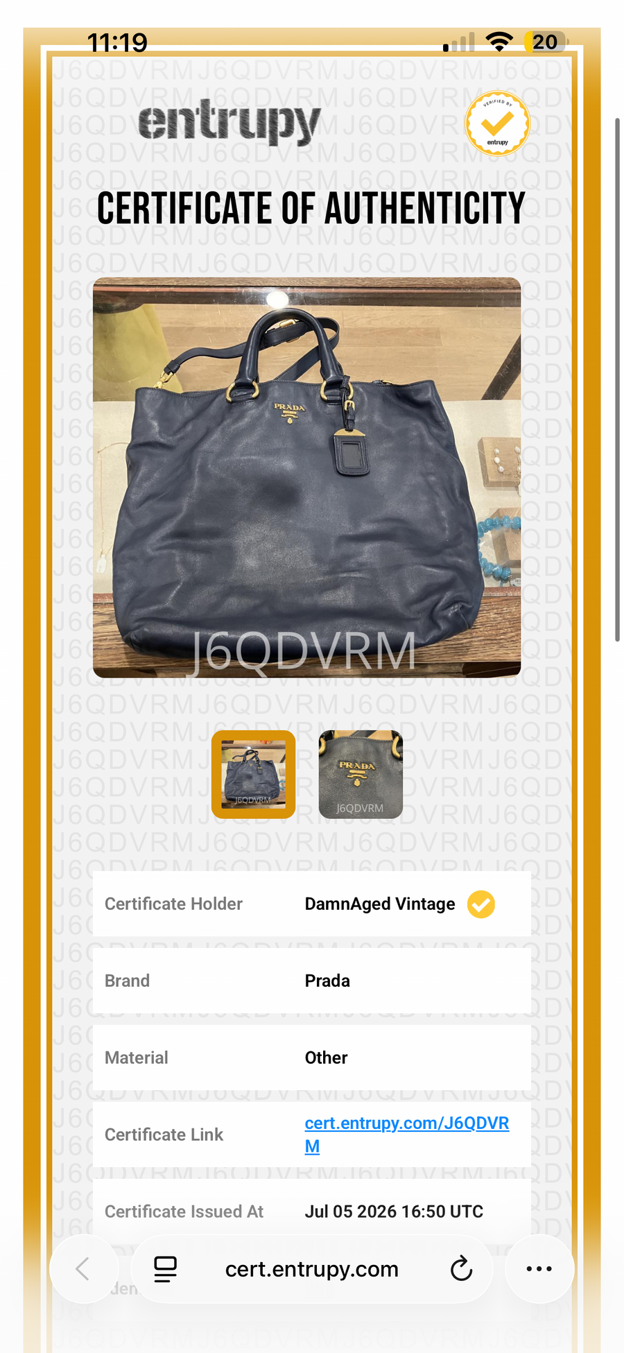 Prada Two-Way Shopper Tote Bag in Dark Blue Calf-Skin