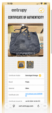 Load image into Gallery viewer, Prada Two-Way Shopper Tote Bag in Dark Blue Calf-Skin