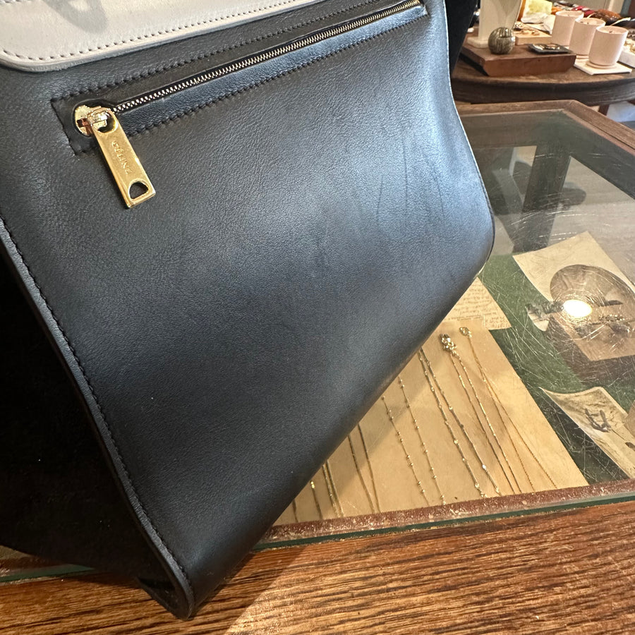 Celine Bicolor Trapeze Leather Bag (Krystal F.)