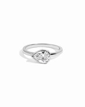 Load image into Gallery viewer, Sideways Bezel Pear Ring: Gold / 9