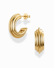 Whitney Hoops: Gold plate