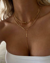 Load image into Gallery viewer, Isla necklace - dapped chain lariat necklace: 16" + 1.5" ext