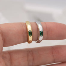 Load image into Gallery viewer, Emerald Dome Ring: Gold / 10 / White CZ