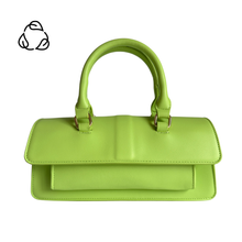 Load image into Gallery viewer, Carol Lime Recycled Vegan Top Handle Bag