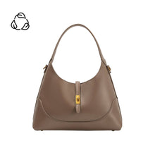 Load image into Gallery viewer, Caroline Taupe Recycled Vegan Shoulder Bag