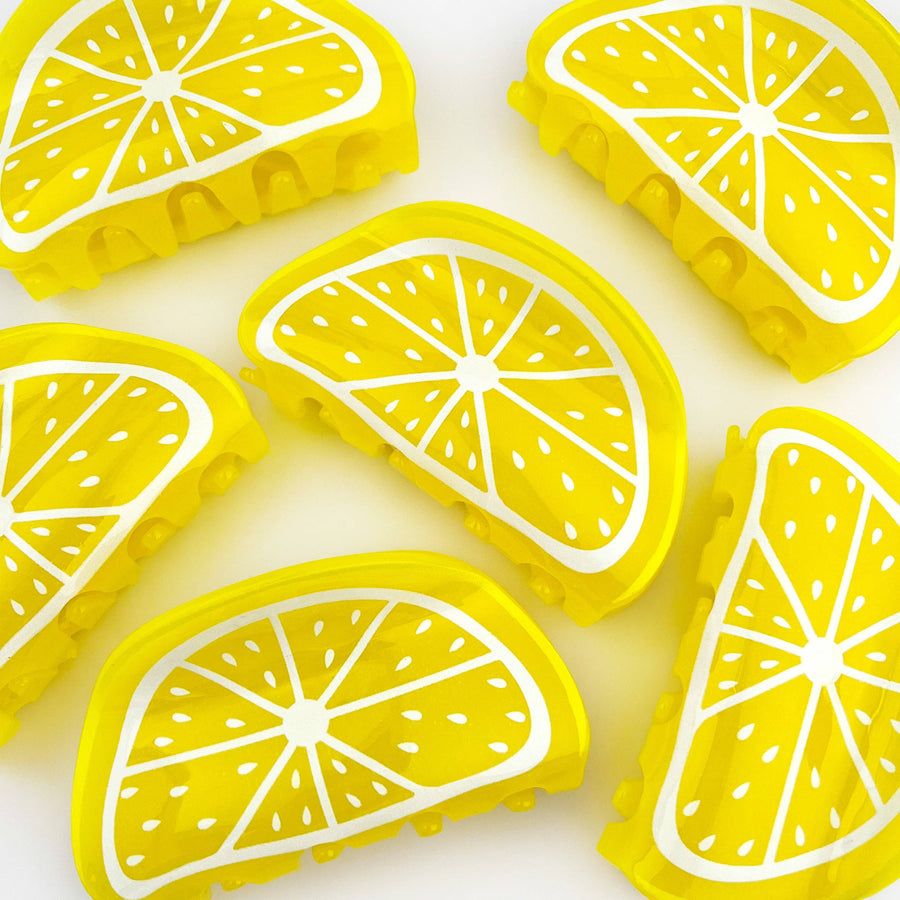 Vibrant Yellow Lemon Fruit Hair Claw Clip – Fresh & Cute: Yellow