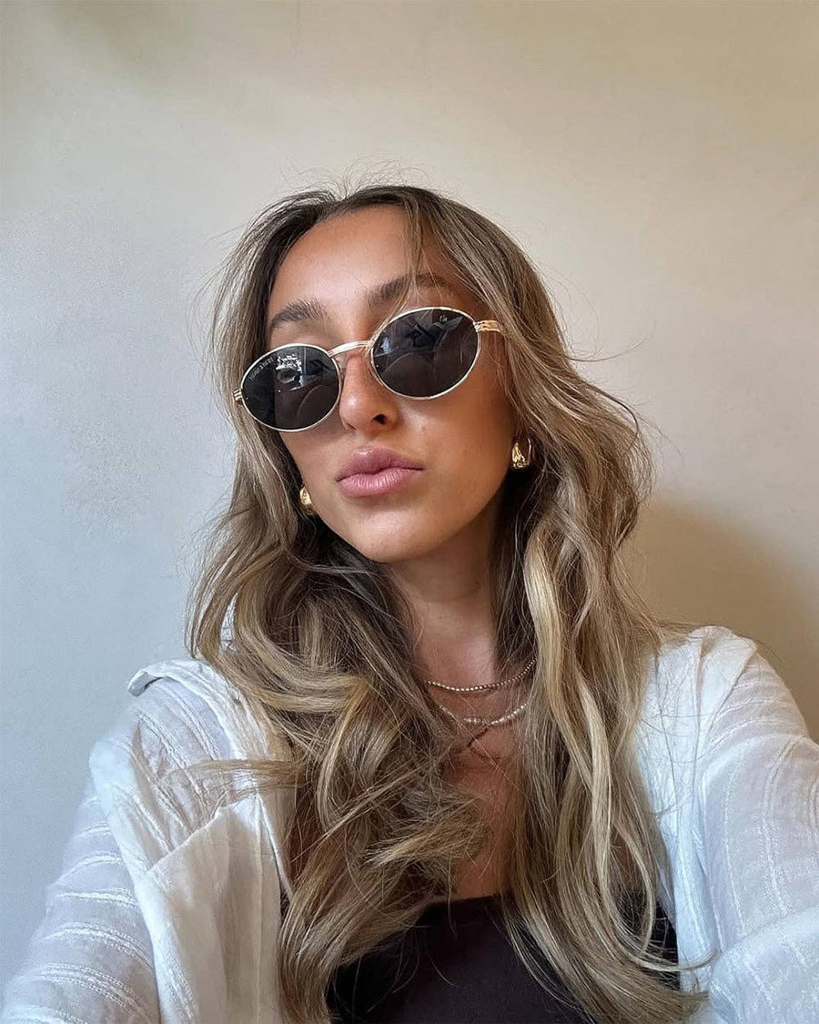 Blake Polarized Sunglasses: Black/Gold