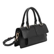 Load image into Gallery viewer, Carol Black Recycled Vegan Top Handle Bag