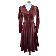Load image into Gallery viewer, Joie Velvet Dress, 1950’s, 32” Bust 26” Waist