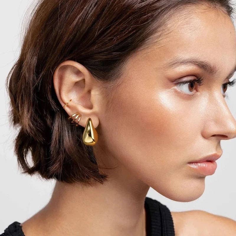 Elia Raindrop Earring: Silver / 20mm
