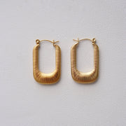 Luna Hoops | Gold Textured Hoops