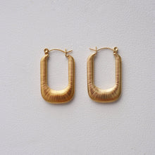 Load image into Gallery viewer, Luna Hoops | Gold Textured Hoops