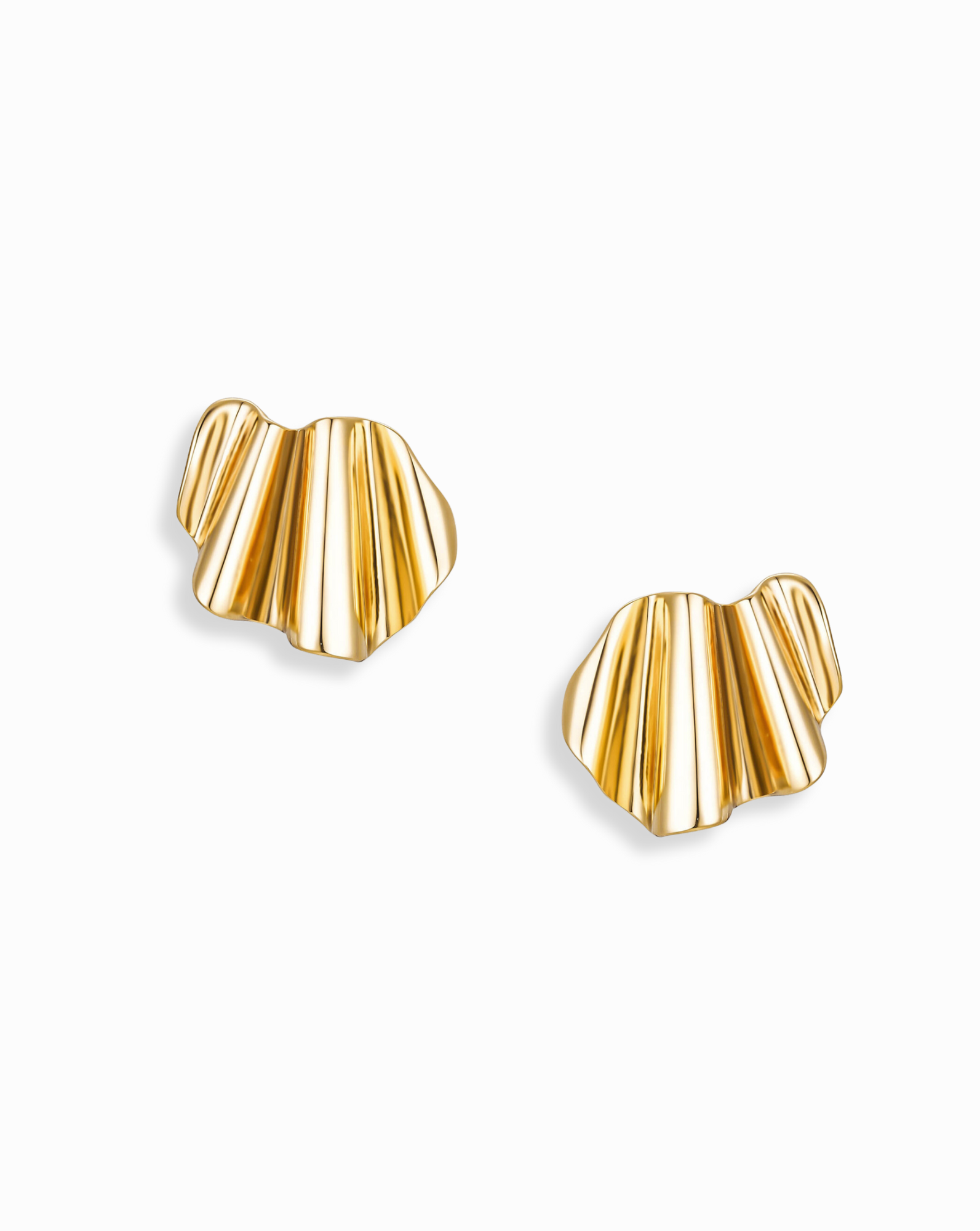 Mari Statement Studs: Yellow Gold