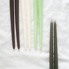 Load image into Gallery viewer, Taper Candles - Pair OLIVE