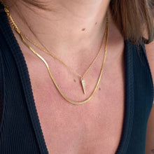 Load image into Gallery viewer, Micro Gold Herringbone Necklace