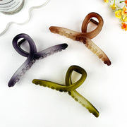 🍂 Matte Brown Large Claw Clip – 13cm Elegant Hair Accessor: Green