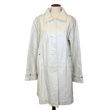 Load image into Gallery viewer, White Leather Trench, 1980s, 42” Bust, as is