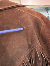 Load image into Gallery viewer, Vintage Fringe Leather Coat, 1970’s, 40” Bust, As is