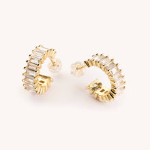 Load image into Gallery viewer, Esther Gold Diamond Hoops