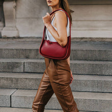 Load image into Gallery viewer, Willow Red Recycled Vegan Shoulder Bag