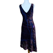 Load image into Gallery viewer, Brown Velvet Dress with Black, 1990’s, 38” Bust
