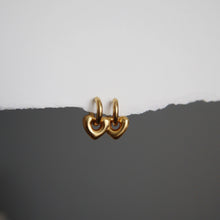 Load image into Gallery viewer, Puffy Heart Hoop Earrings