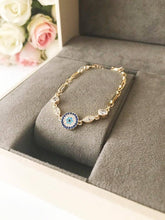 Load image into Gallery viewer, Evil Eye Bracelet, Zircon Charm Bracelet, Gold Chain Bracelet