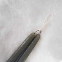 Load image into Gallery viewer, Taper Candles - Pair OLIVE