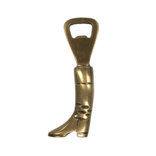 Load image into Gallery viewer, 5-1/4" Antiqued Brass Equestrian Riding Boot Bottle Opener