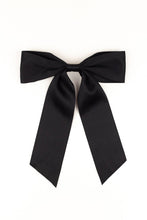 Load image into Gallery viewer, Oversized Matte Satin Hair Bow Barrette | Bailee Bow OS: Black