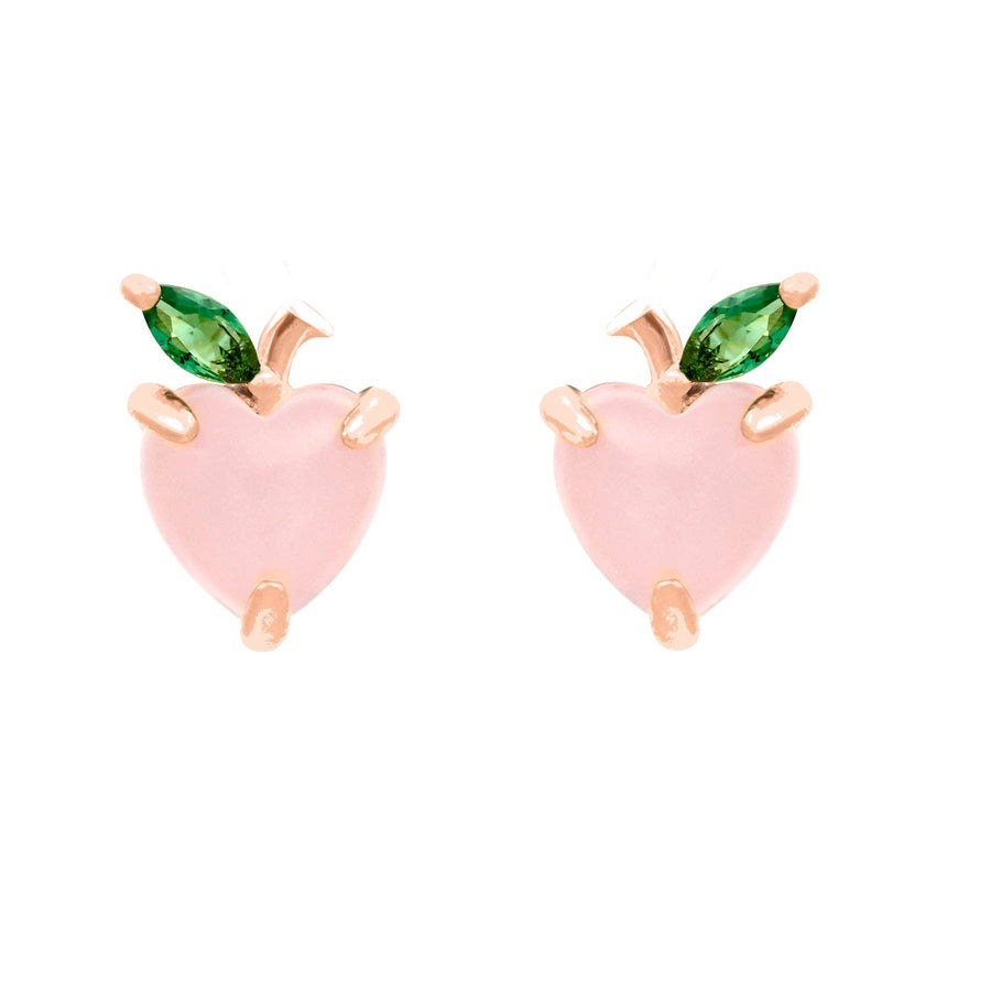 Peach Studs: Rose Gold