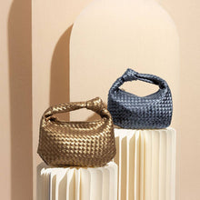 Load image into Gallery viewer, Drew Small Metallic Bronze Recycled Vegan Top Handle Bag