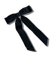 The Perfect Velvet Bow Barrette | Holiday Accessories: Black