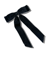 Load image into Gallery viewer, The Perfect Velvet Bow Barrette | Holiday Accessories: Black