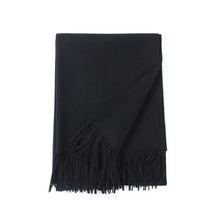 Load image into Gallery viewer, Oversized Cashmere Scarf: Black
