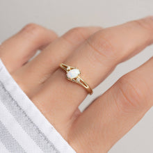 Load image into Gallery viewer, Oval Opal Ring: Gold / 6