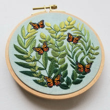 Load image into Gallery viewer, "Love Grows" butterfly hand embroidery kit