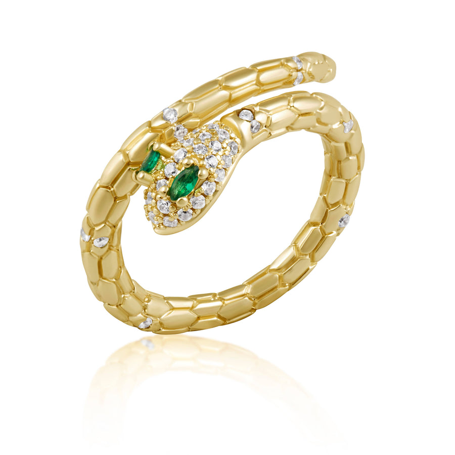 Jace Emerald Snake Ring: 8