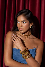 Infinity Multi Layered Bracelet: Gold / 7.5"