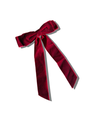 The Perfect Velvet Bow Barrette | Holiday Accessories: Red