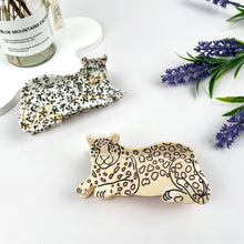 Load image into Gallery viewer, Lazy African Leopard Acetate Hair Claw Clip: A