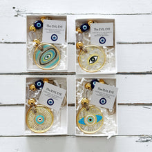 Load image into Gallery viewer, Evil Eye Wall Hanging, Gold Evil Eye Wall Decor, Protection: Style 2