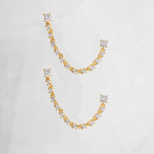 Load image into Gallery viewer, Two-Piercing Tennis Chain Link Studs: Gold