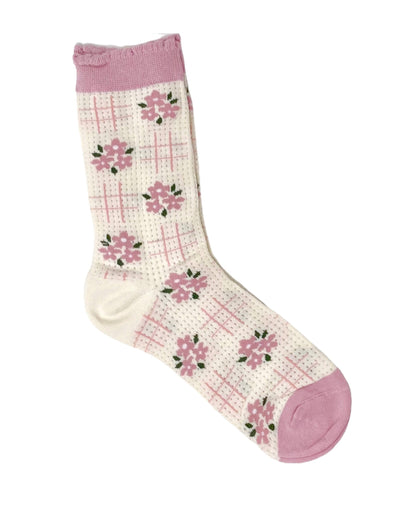 Tic Tock Floral Socks