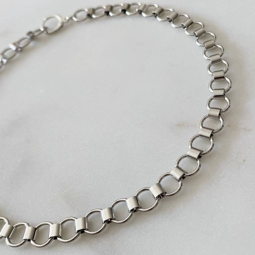 One in A Million Silver Choker Necklace: 15" / Gold Filled