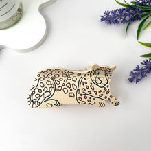 Load image into Gallery viewer, Lazy African Leopard Acetate Hair Claw Clip: B