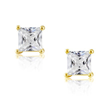 Load image into Gallery viewer, Radiant Cut Studs: Silver