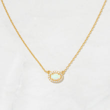 Load image into Gallery viewer, Opal Halo Necklace: Silver