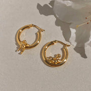 Cherub Hoops: Yellow Gold